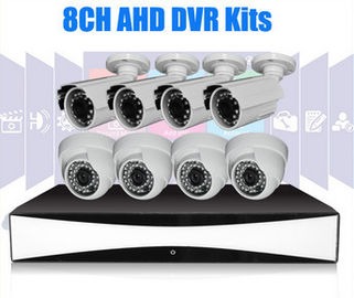 8channel पूर्ण HD सीसीटीवी DVR किट 1280 x 720 1 मेगापिक्सेल सीसीटीवी कैमरे
